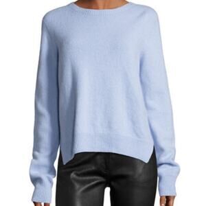 The Row‎ Ellet Cashmere Wool Knit Crewneck Sweater Pastel Blue Size Large NWT
